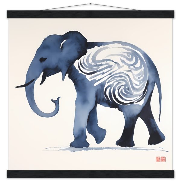 The Enigmatic Blue Zen Elephant Print 10