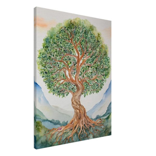 Tranquil Tree in Watercolour Wall Art 9