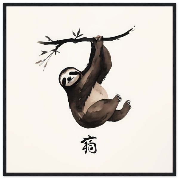The Zen Sloth Watercolor Print 4