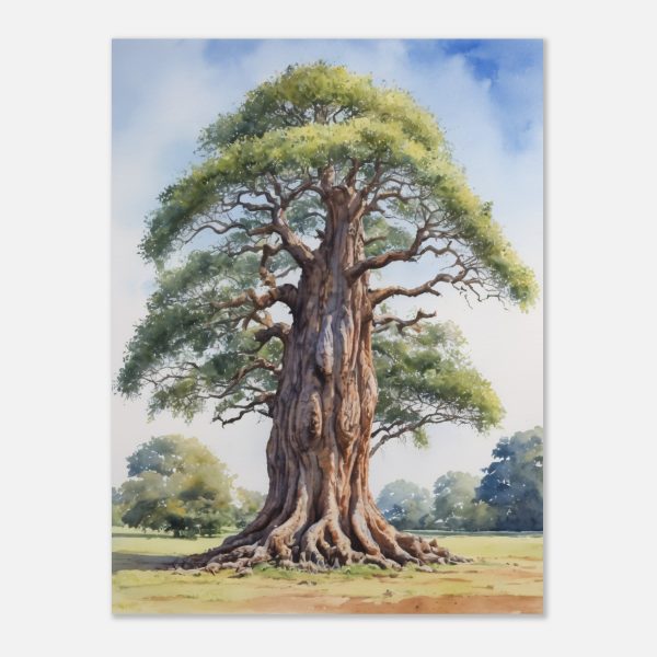 A Splendid Tree in Watercolor Wall Art