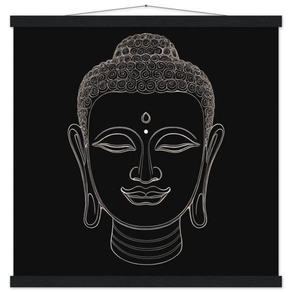 Monochrome Buddha Head Wall Art 9