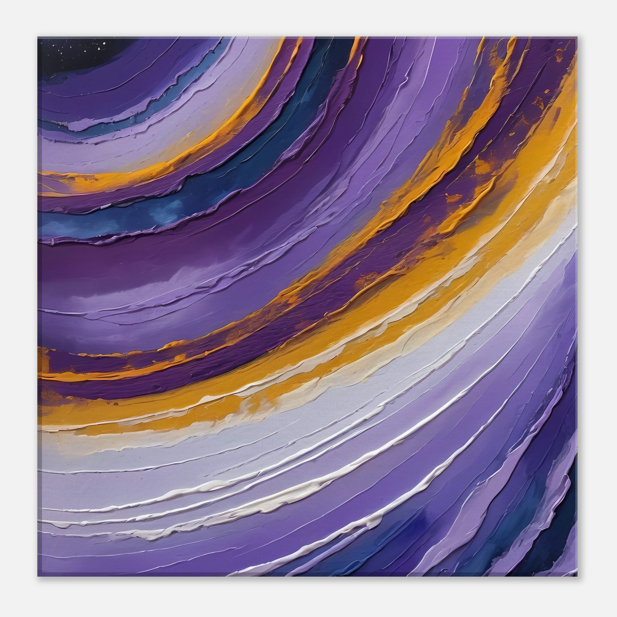 Ethereal Harmony: Swirling Purple Canvas for Zen Spaces