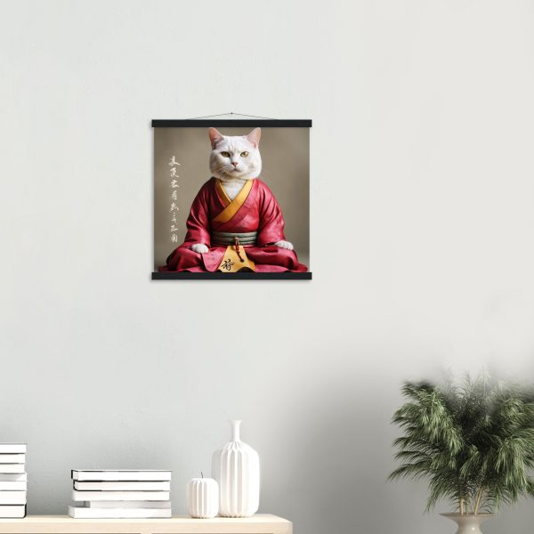 Zen Cat in Red Robes Wall art 16