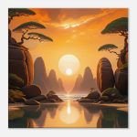 Tranquil Sunset Reflections on Canvas 7