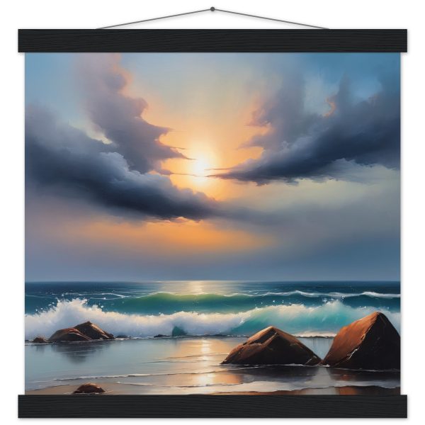 Nature’s Symphony: A Sunset Beach Canvas 5