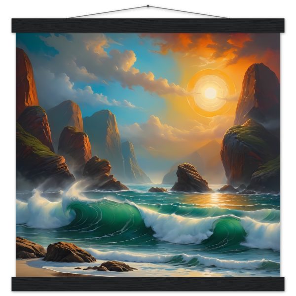 Ocean Bliss at Dawn – Premium Poster with Hanger 2