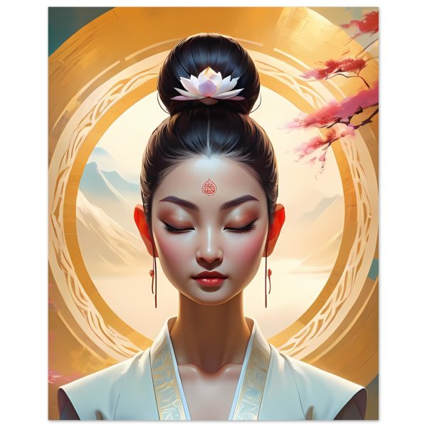 Woman Buddhist Meditating Canvas: A Visual Journey to Enlightenment 8