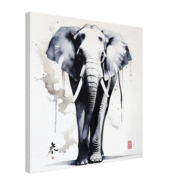 Harmony in Hues: The Majestic Zen Elephant Print 19