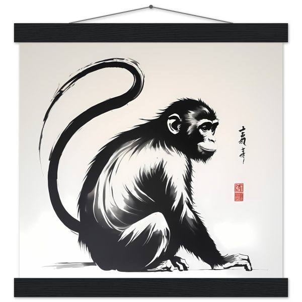 The Tranquil Charm of the Zen Monkey Print 7