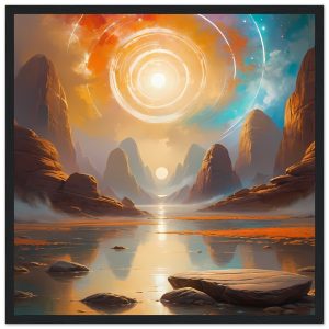 Enigmatic Dawn – Framed Zen Art for Your Sanctuary