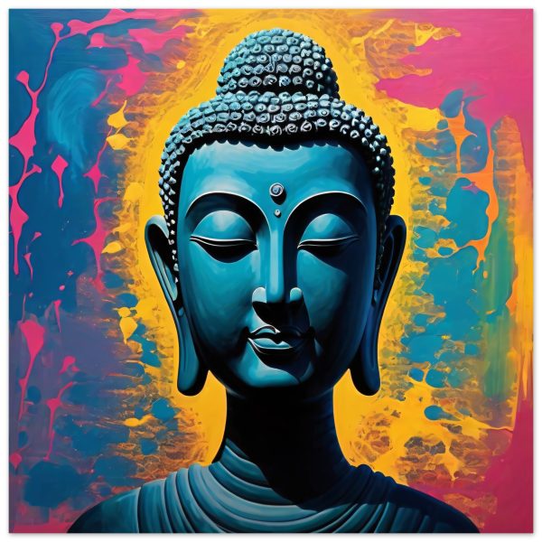 Harmony Unveiled: Buddha Head Canvas Elegance 9
