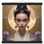 Lotus Elegance: Poster Art with Vintage Hanger 8