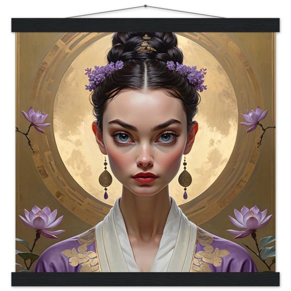 Lotus Elegance: Poster Art with Vintage Hanger 4