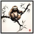 The Harmony of Zen Sloth in Japanese Ink Wash 22
