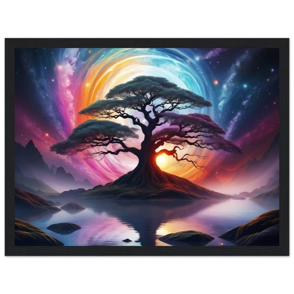 Symphony of Serenity: Limited Edition Bonsai Bliss in Wooden Frame 4