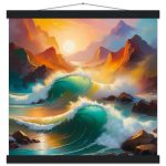 Zen Waves: Premium Poster with Hanger for Tranquil Spaces 8
