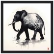 The Enchanting Black Elephant with White Tree Print 19