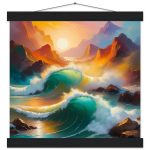 Zen Waves: Premium Poster with Hanger for Tranquil Spaces 7