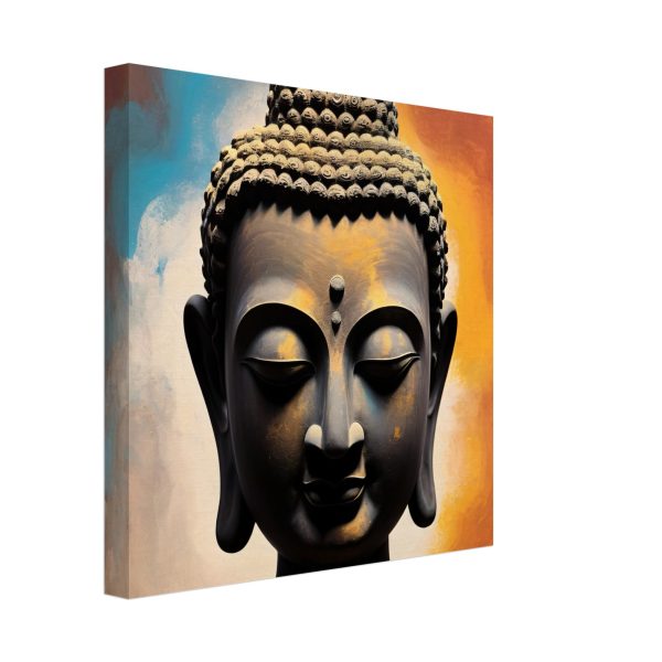 Mystic Luxe: Buddha Head Canvas of Tranquil Intrigue 3