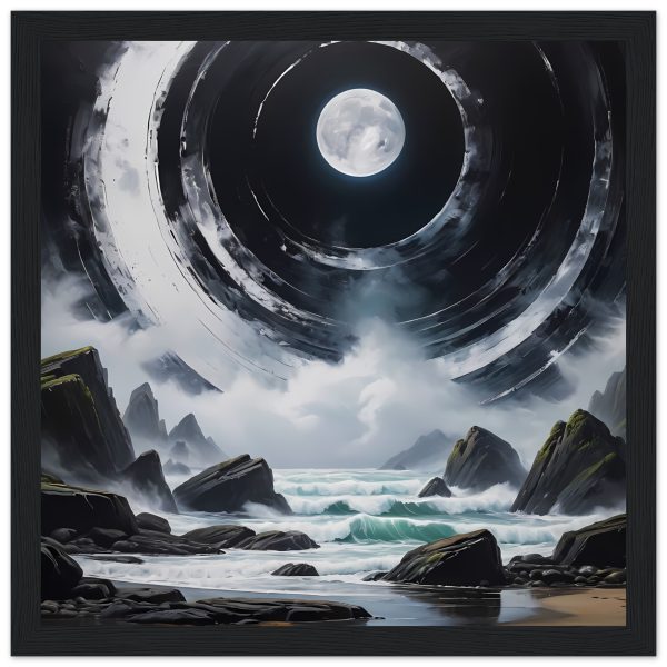 Moonlit Zen Elegance – Premium Matte Framed Poster 3