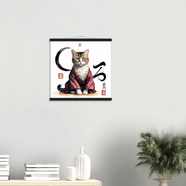 Zen Cat in Robes Wall Art 15