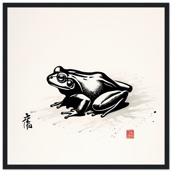The Enigmatic Beauty of the Serene Frog Print 3