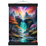 Ethereal Cascades: Zen Harmony Poster with Hanger 8