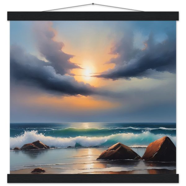 Nature’s Symphony: A Sunset Beach Canvas 16