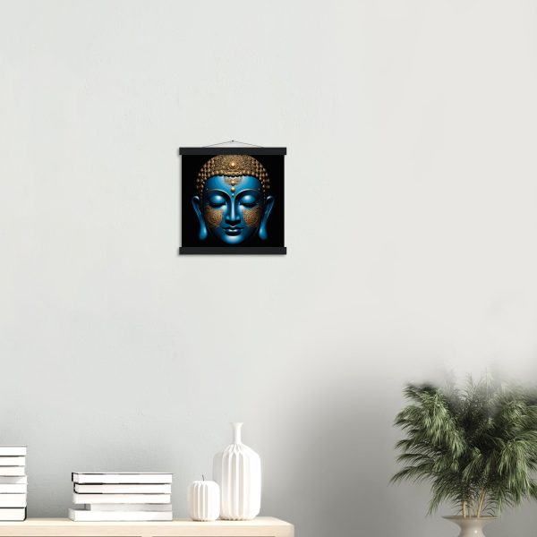 Blue & Gold Buddha Poster Inspires Tranquility 4