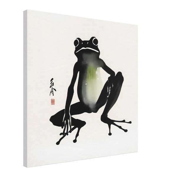 A Playful Symphony Unveiled in the Zen Frog Watercolor Print 14