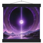 Mystical Portal Purple Landscape Art Poster 7