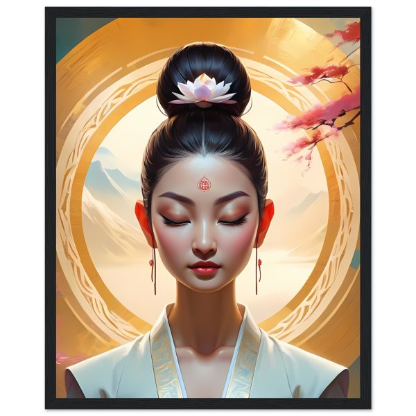 Woman Buddhist Meditating Canvas: A Visual Journey to Enlightenment 3