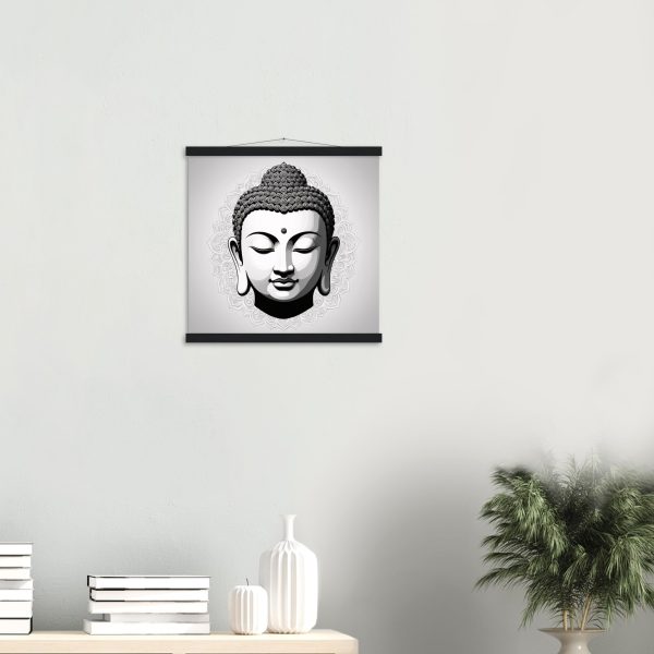 Harmonious Zen: Buddha Mask Poster Elegance 8