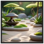 Elegance Unveiled: Zen Garden Artistry in Framed Poster