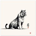 A Closer Look at the Zen Tiger Poster Wall art