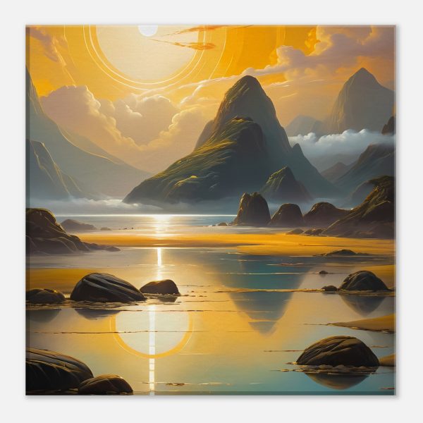Golden Sunrise: Mountain Majesty Canvas Print 2