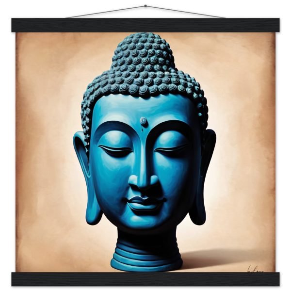 Blue Tranquillity: Buddha Head Elegance for Your Space 17