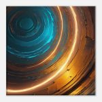 Eternal Radiance: Zen Canvas Print with Light Spirals 6