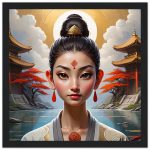 Zen Serenity: Mystical Temple Garden Framed Art 5