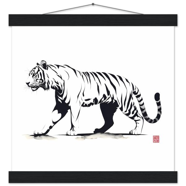 Monochrome Tiger Canvas Print 14