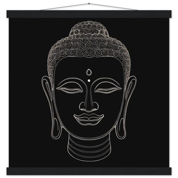 Monochrome Buddha Head Wall Art 15