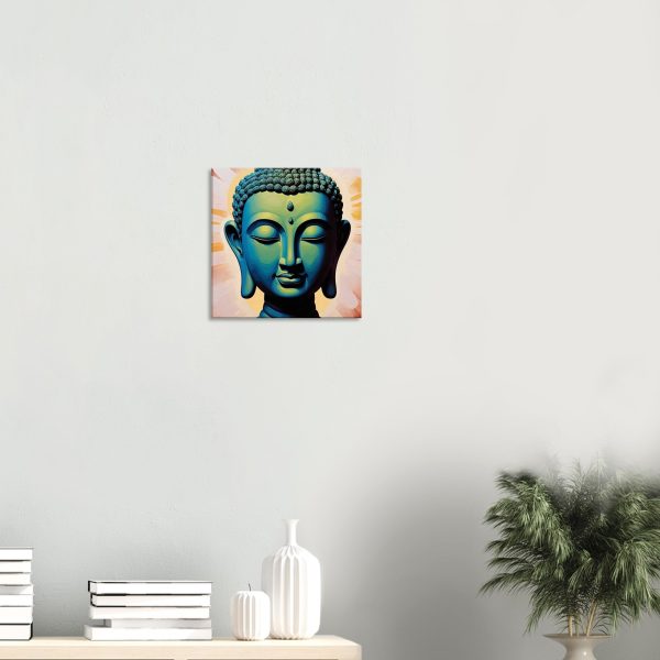 The Blue and Green Buddha Head Canvas 19