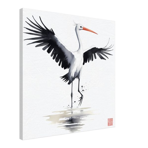 Captivating Flight: A Symphony of Elegance in a Crane Print 6