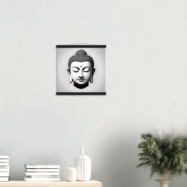 Harmonious Zen: Buddha Mask Poster Elegance 16