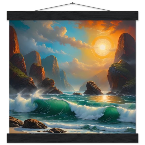 Ocean Bliss at Dawn – Premium Poster with Hanger 4