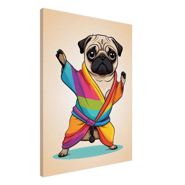 Rainbow Yoga Pug: A Colorful and Cute Artwork 6