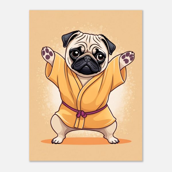 Yoga Pug Poster: A Humorous and Inspiring Wall Art