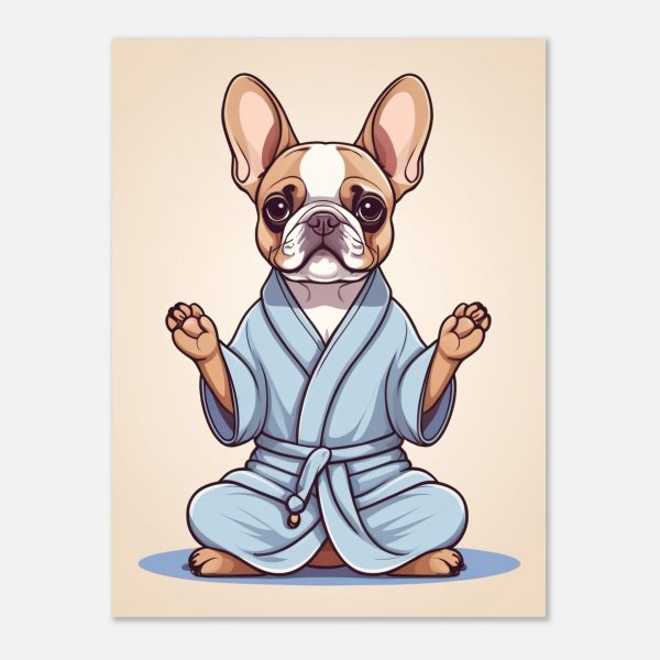 Yoga Frenchie Puppy Poster 7
