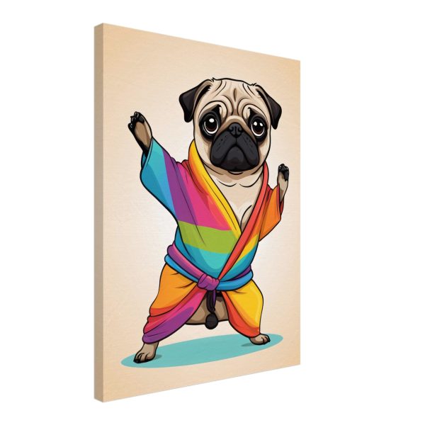 Rainbow Yoga Pug: A Colorful and Cute Artwork 7