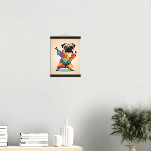 Rainbow Yoga Pug: A Colorful and Cute Artwork 2